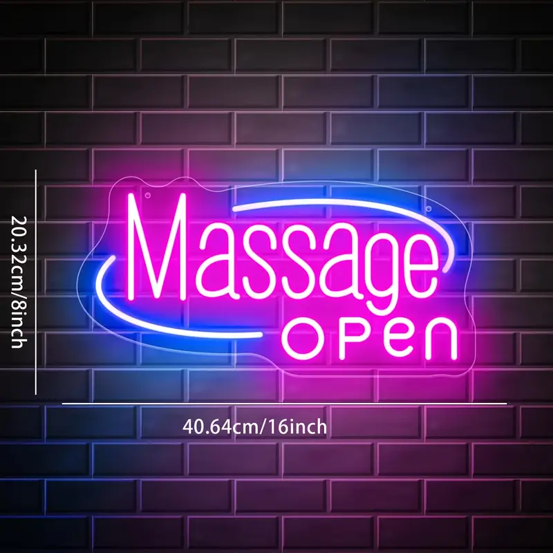 Massage Spa Open LED Neon Sign - Wellness Spa And Salon recension och pris